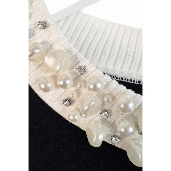 Maje sweatshirt with pearl, black in size small- Excellent condition - Picture 2 of 5